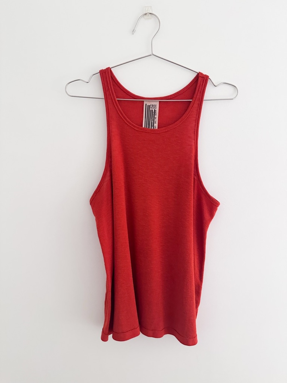 Red Ribbed Tank Top - Women - Picture 2 of 8